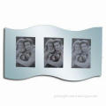 Wave-shaped Mirror Photo Frame with Polished Edge, Accepts OEM and ODM Orders